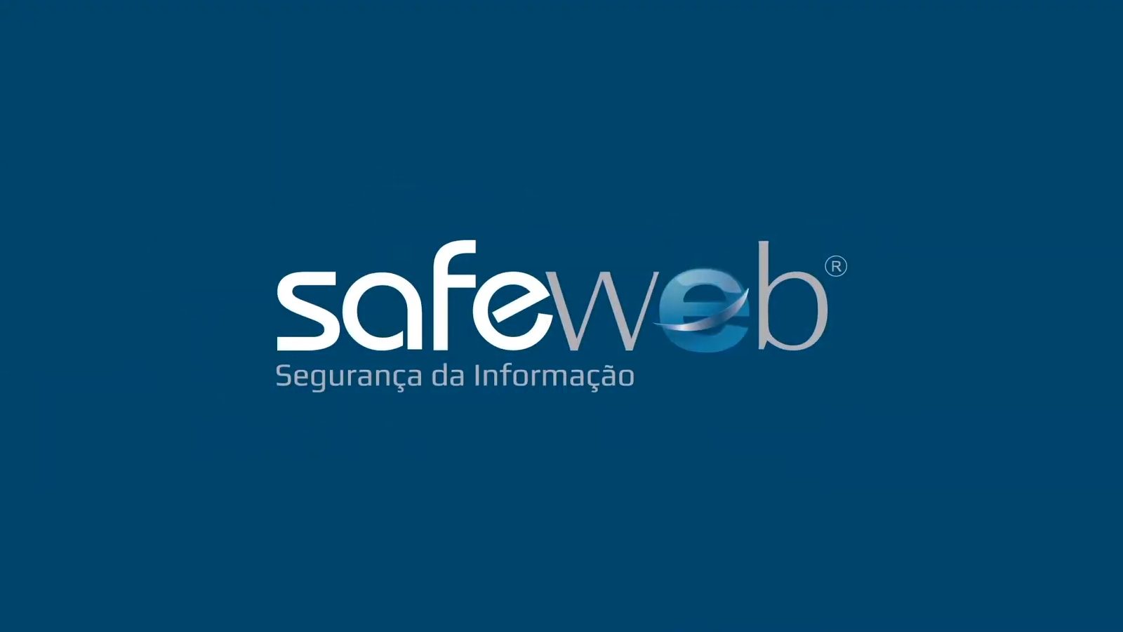 Logótipo Safeweb em animação de partículas