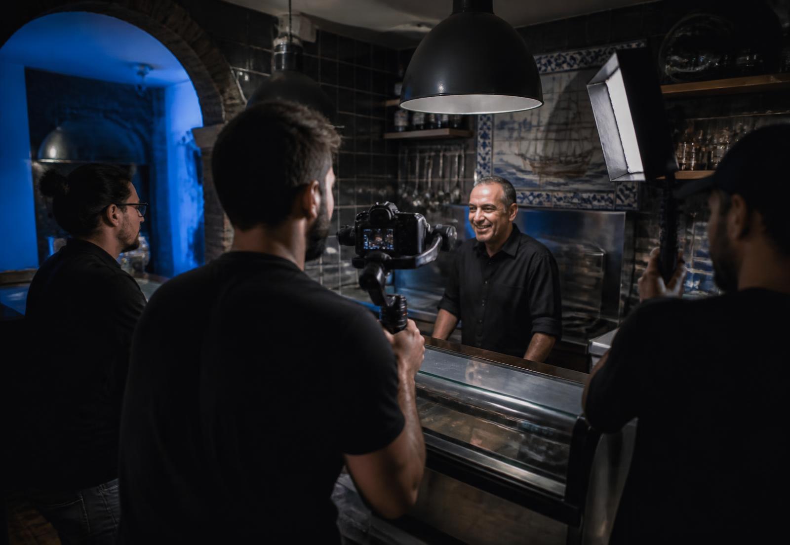 Produção audiovisual em set